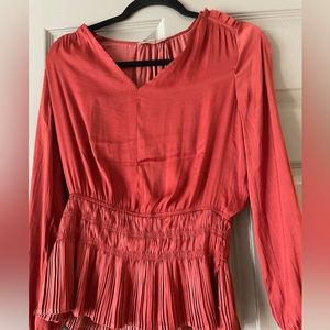 Long Sleeve Satin Blouse